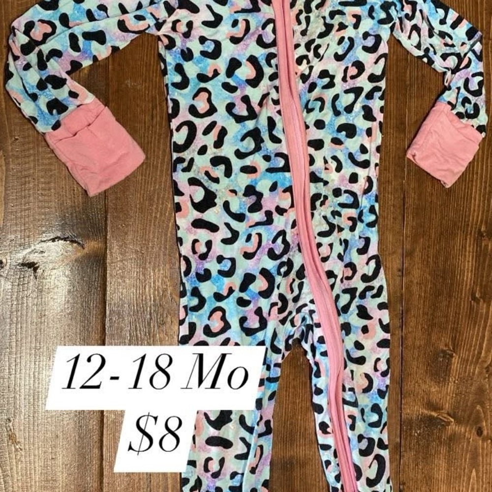 Colorful Leopard Print Kids One Piece